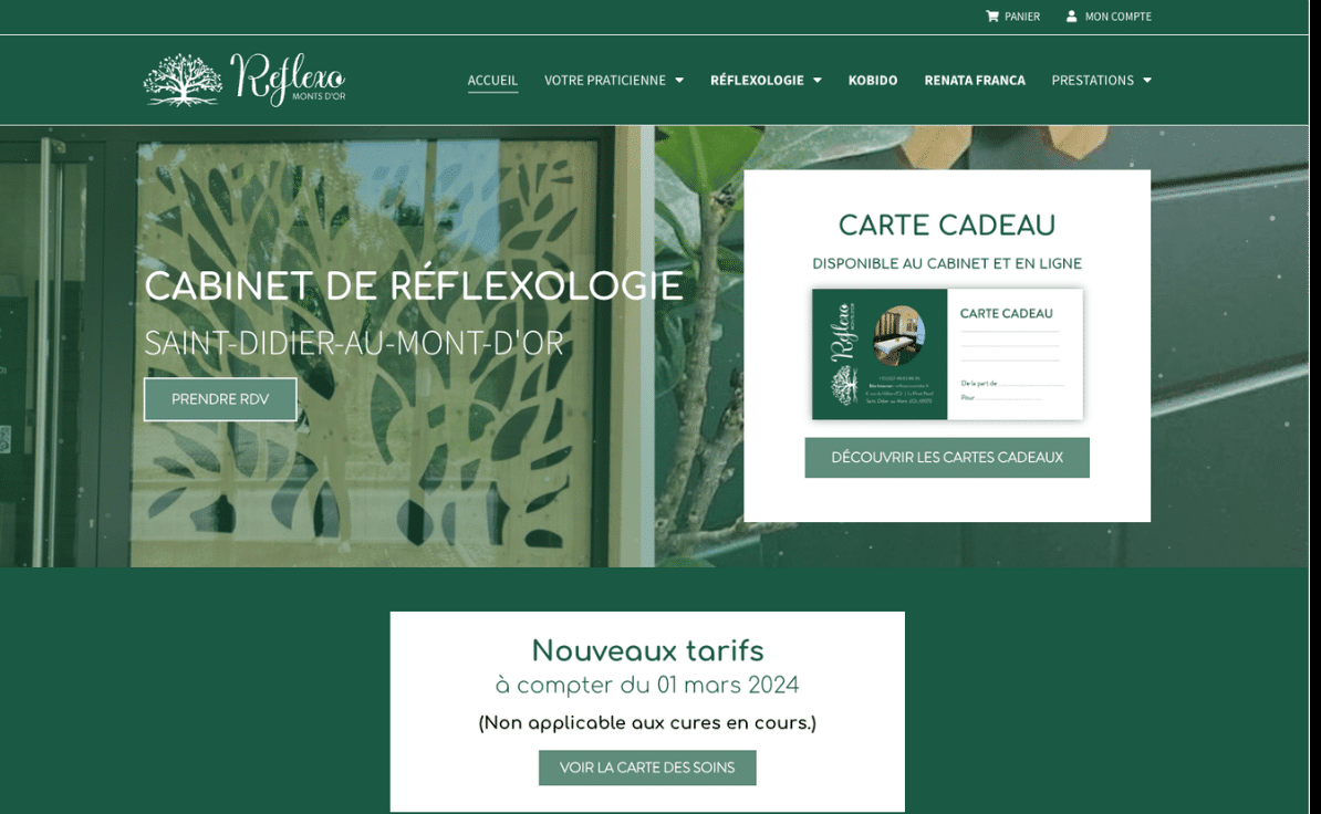 Site internet - reflexologie