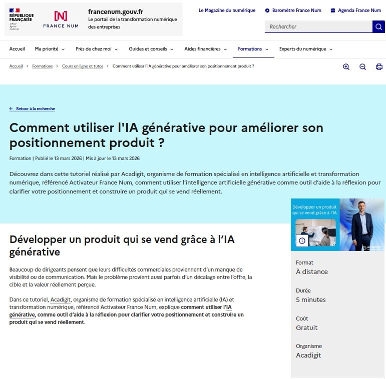 FranceNum developper ses ventes avec lIA