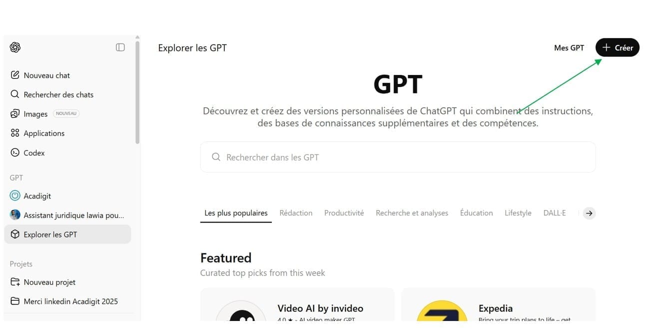 Rédaction des instructions du GPT